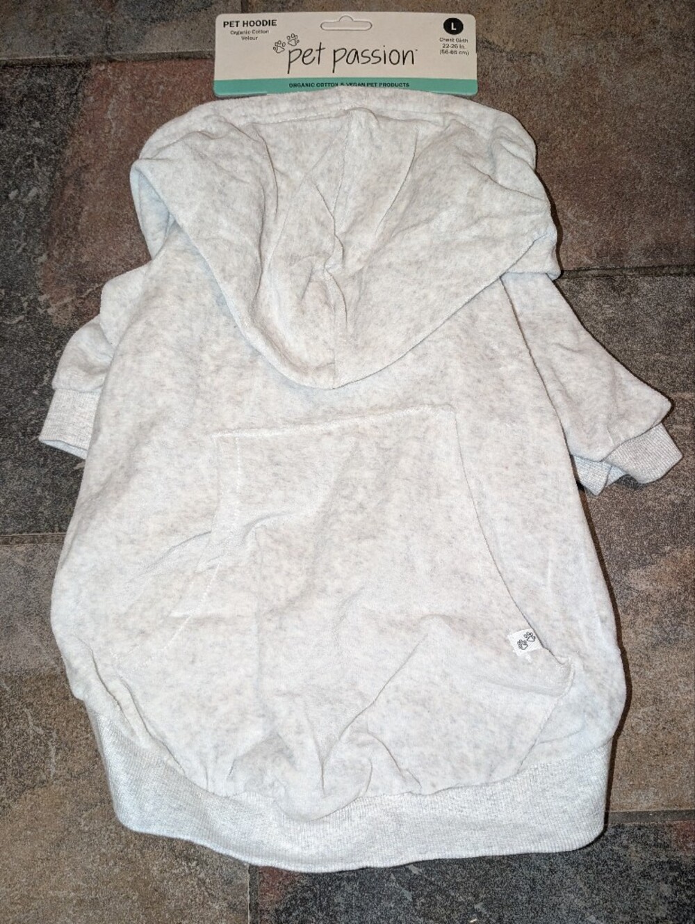 Pet Passion Organic Cotton Large Pet Hoodie -NIB